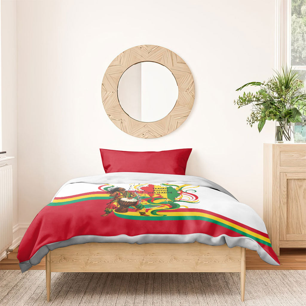 Guinea Independence Day Conakry Bedding Set African Flag Djembe Drum Freedom