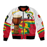 Guinea Independence Day Conakry Bomber Jacket African Flag Djembe Drum Freedom
