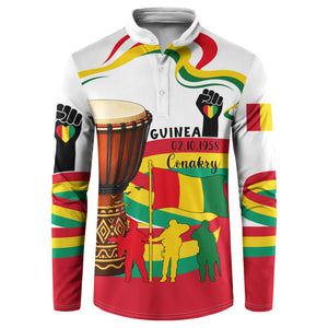 Guinea Independence Day Conakry Button Sweatshirt African Flag Djembe Drum Freedom