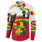 Guinea Independence Day Conakry Button Sweatshirt African Flag Djembe Drum Freedom