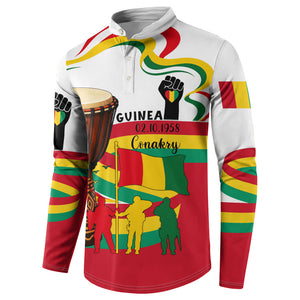 Guinea Independence Day Conakry Button Sweatshirt African Flag Djembe Drum Freedom