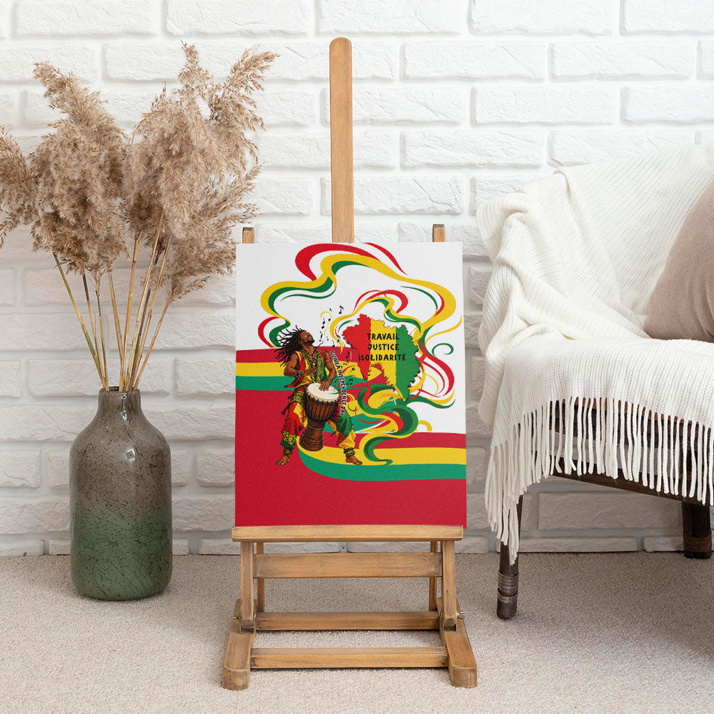 Guinea Independence Day Conakry Canvas Wall Art African Flag Djembe Drum Freedom