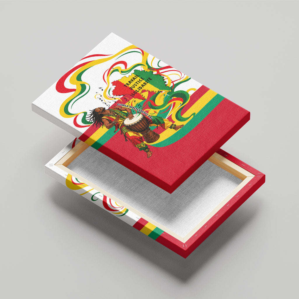 Guinea Independence Day Conakry Canvas Wall Art African Flag Djembe Drum Freedom