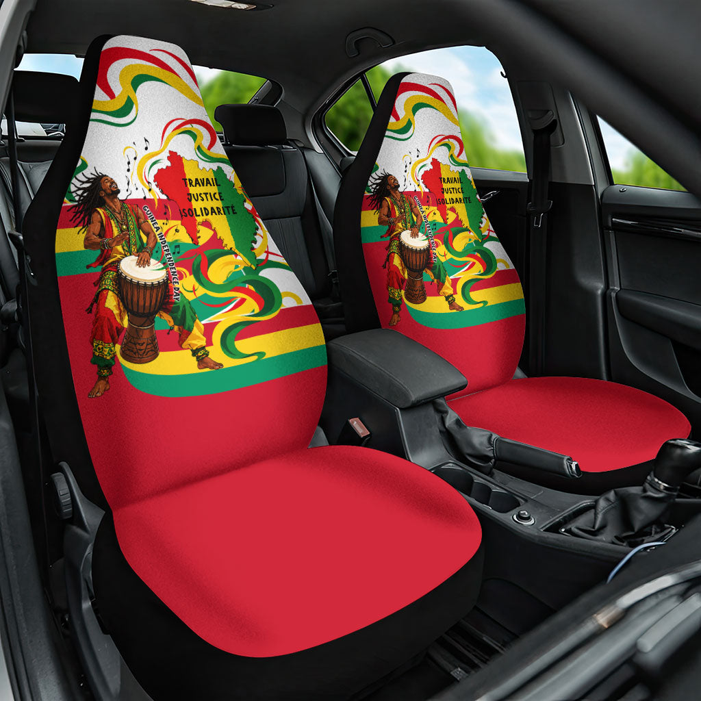 Guinea Independence Day Conakry Car Seat Cover African Flag Djembe Drum Freedom