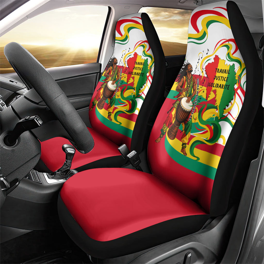 Guinea Independence Day Conakry Car Seat Cover African Flag Djembe Drum Freedom