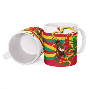 Guinea Independence Day Conakry Ceramic Mug African Flag Djembe Drum Freedom