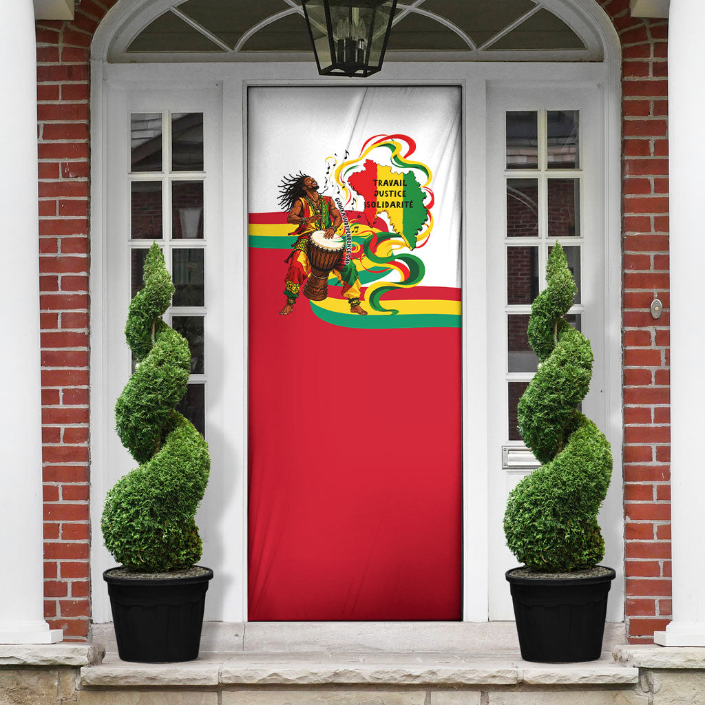 Guinea Independence Day Conakry Door Cover African Flag Djembe Drum Freedom