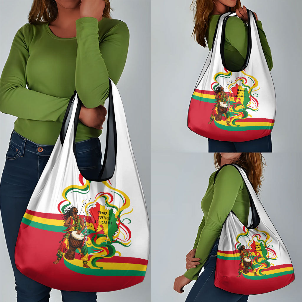 Guinea Independence Day Conakry Grocery Bag African Flag Djembe Drum Freedom