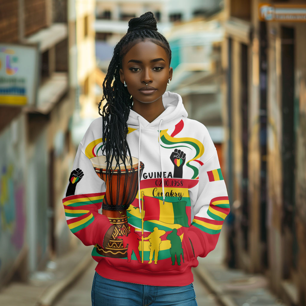 Guinea Independence Day Conakry Hoodie African Flag Djembe Drum Freedom