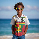 Guinea Independence Day Conakry Kid Hawaiian Shirt African Flag Djembe Drum Freedom