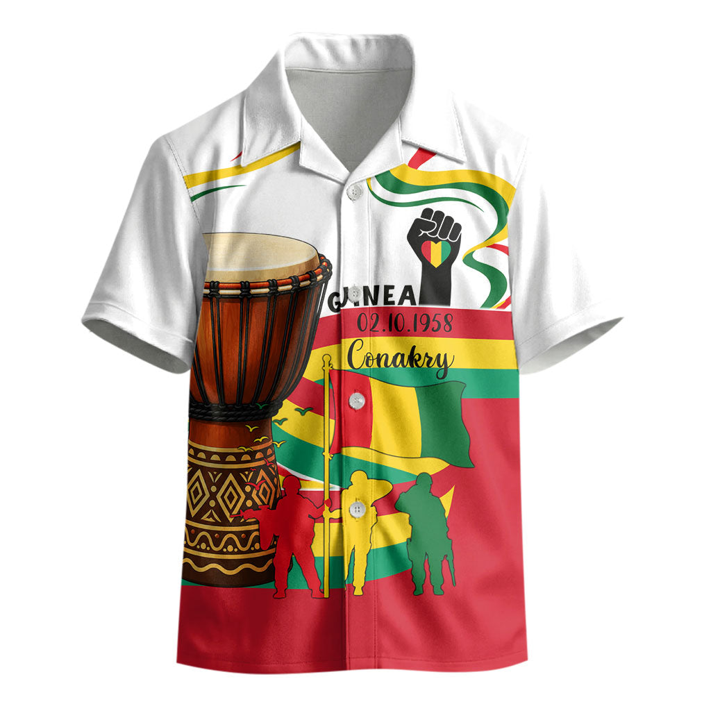 Guinea Independence Day Conakry Kid Hawaiian Shirt African Flag Djembe Drum Freedom