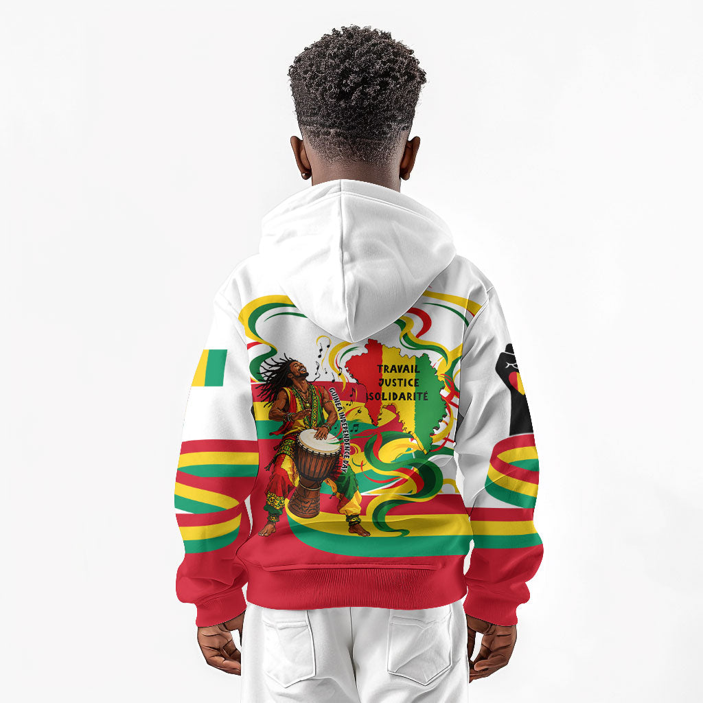 Guinea Independence Day Conakry Kid Hoodie African Flag Djembe Drum Freedom