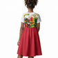Guinea Independence Day Conakry Kid Short Sleeve Dress African Flag Djembe Drum Freedom