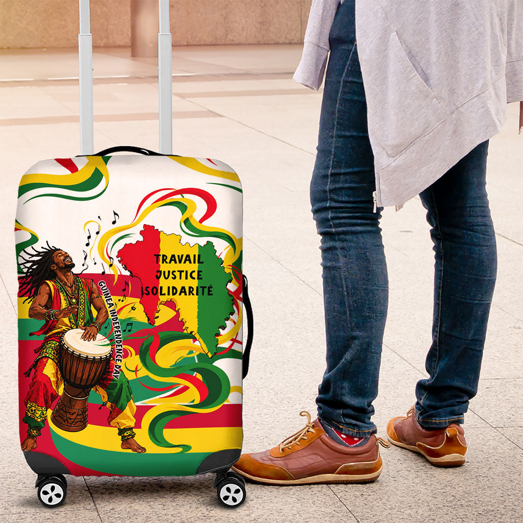 Guinea Independence Day Conakry Luggage Cover African Flag Djembe Drum Freedom