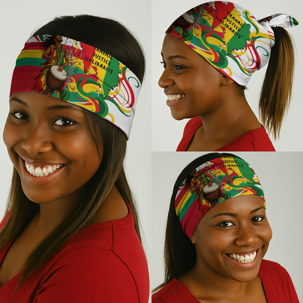 Guinea Independence Day Conakry Neck Gaiter African Flag Djembe Drum Freedom