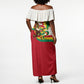 Guinea Independence Day Conakry Off Shoulder Maxi Dress African Flag Djembe Drum Freedom
