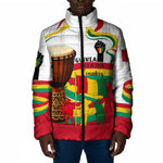 Guinea Independence Day Conakry Padded Jacket African Flag Djembe Drum Freedom