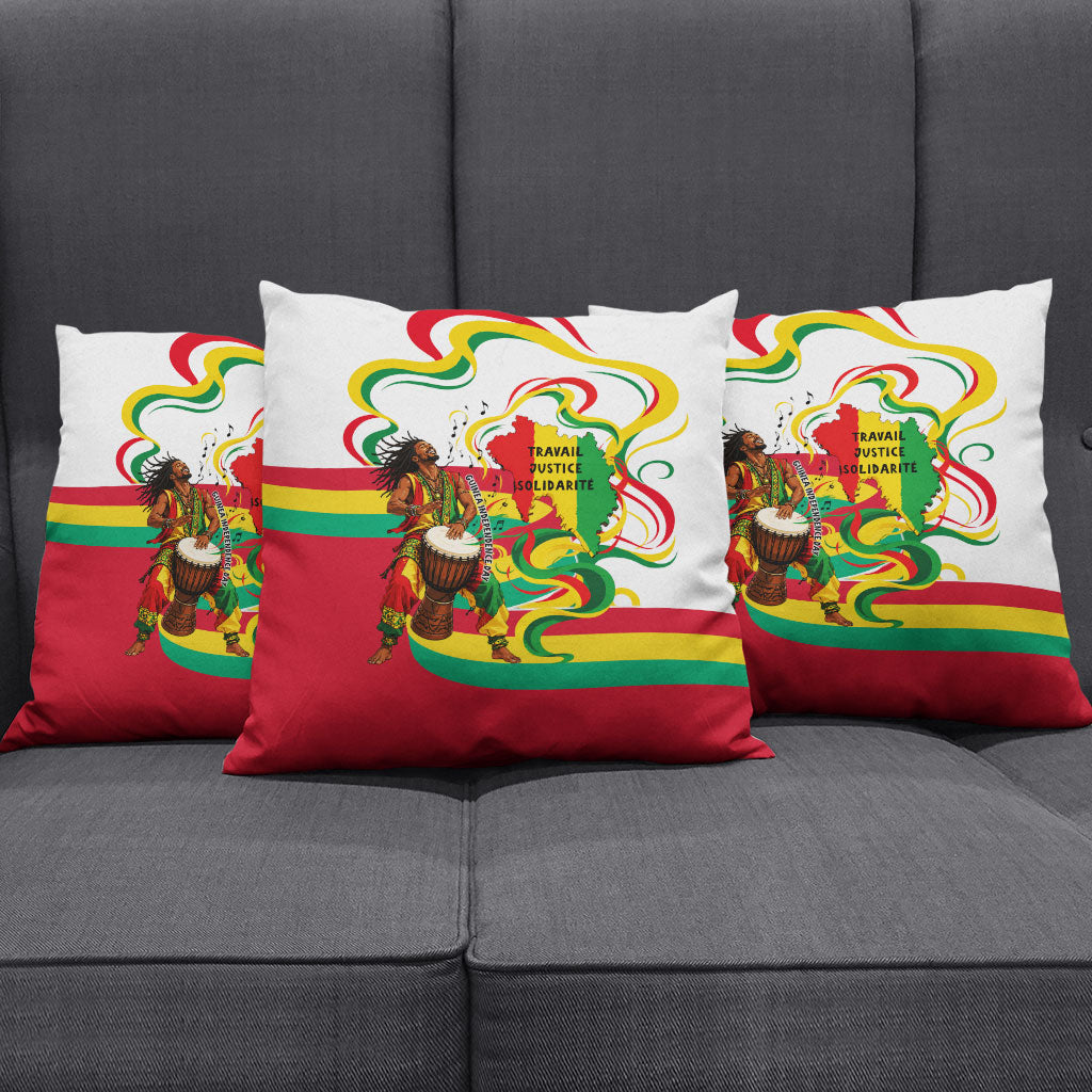 Guinea Independence Day Conakry Pillow Cover African Flag Djembe Drum Freedom