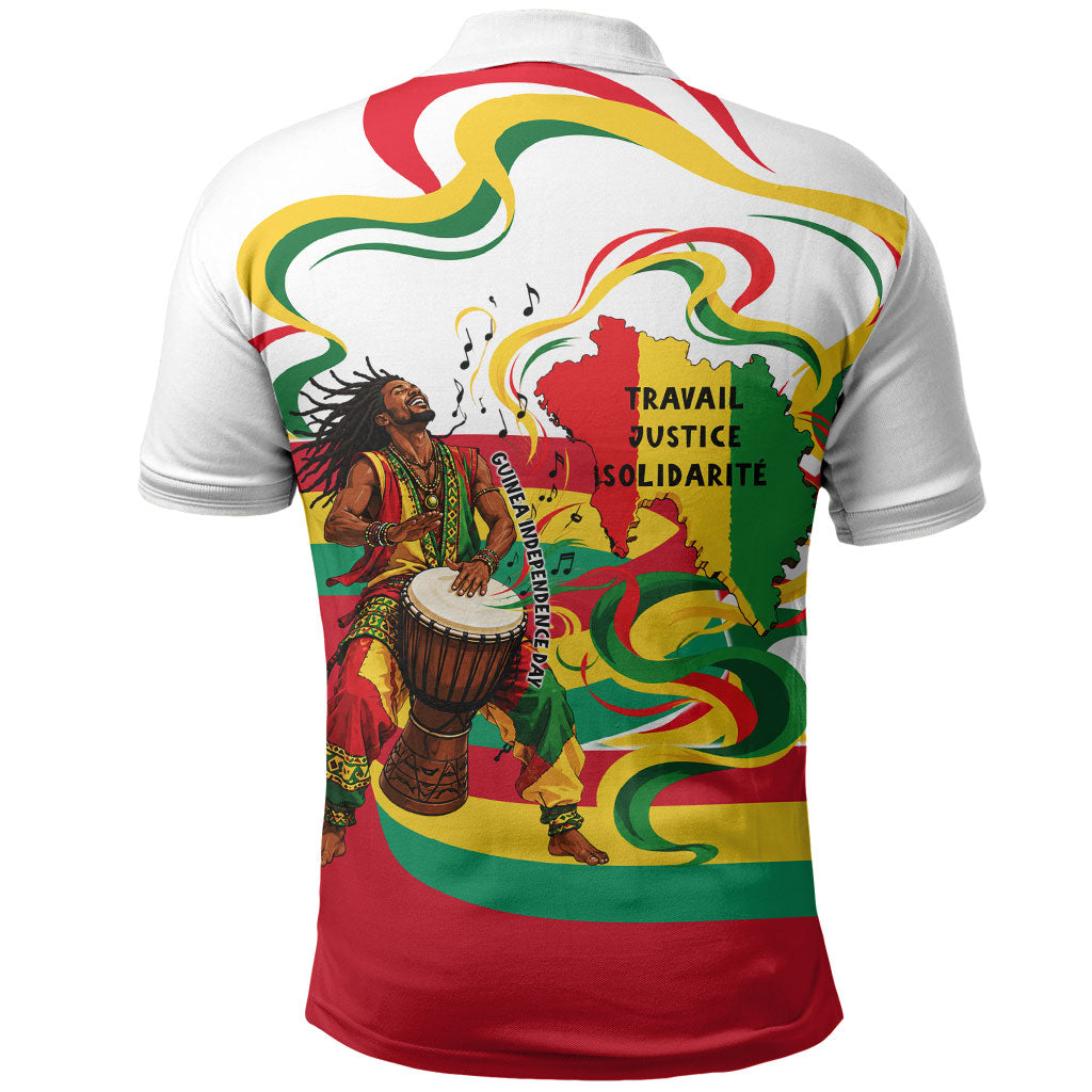 Guinea Independence Day Conakry Polo Shirt African Flag Djembe Drum Freedom