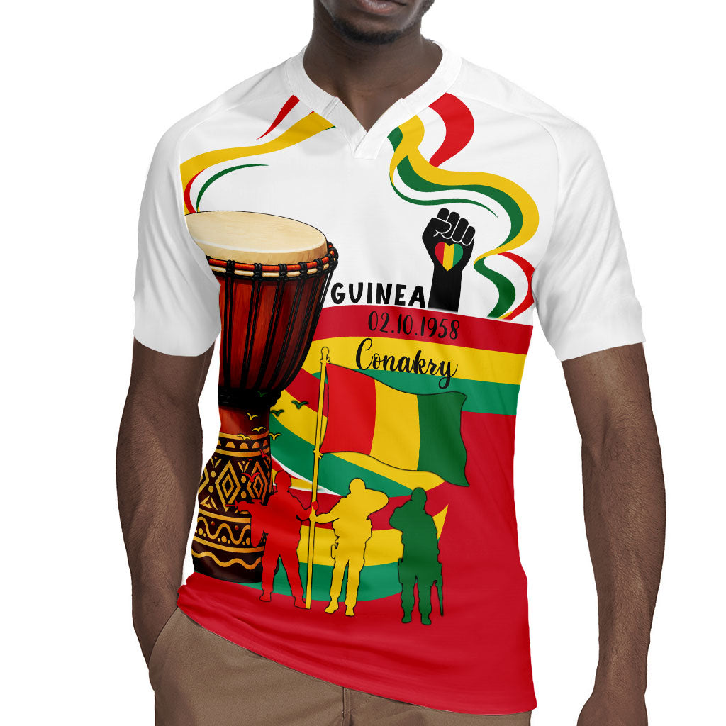 Guinea Independence Day Conakry Rugby Jersey African Flag Djembe Drum Freedom