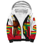 Guinea Independence Day Conakry Sherpa Hoodie African Flag Djembe Drum Freedom