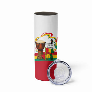 Guinea Independence Day Conakry Skinny Tumbler African Flag Djembe Drum Freedom