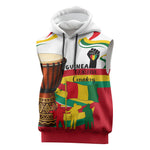 Guinea Independence Day Conakry Sleeveless Hoodie African Flag Djembe Drum Freedom