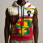 Guinea Independence Day Conakry Sleeveless Zip Hoodie African Flag Djembe Drum Freedom