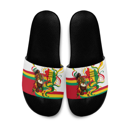 Guinea Independence Day Conakry Slide Sandals African Flag Djembe Drum Freedom