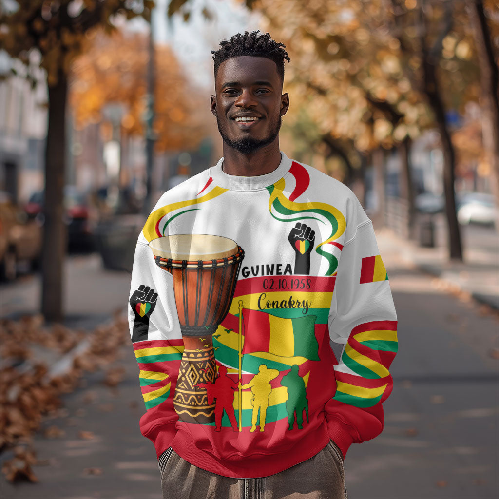 Guinea Independence Day Conakry Sweatshirt African Flag Djembe Drum Freedom