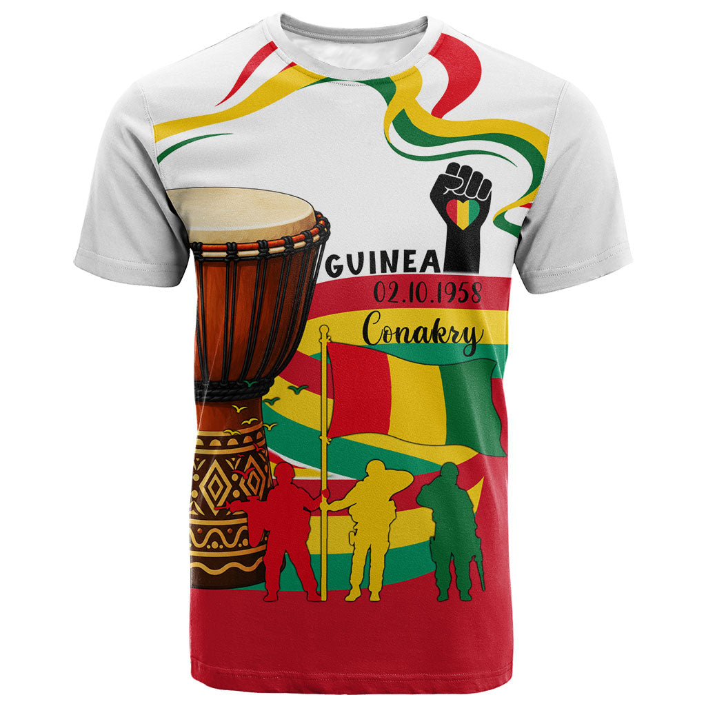 Guinea Independence Day Conakry T shirt African Flag Djembe Drum Freedom