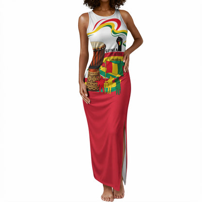 Guinea Independence Day Conakry Tank Maxi Dress African Flag Djembe Drum Freedom