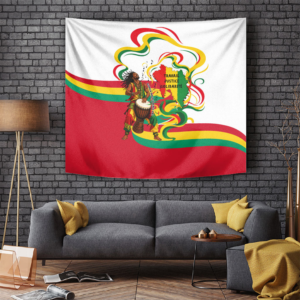 Guinea Independence Day Conakry Tapestry African Flag Djembe Drum Freedom