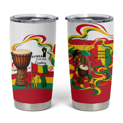 Guinea Independence Day Conakry Tumbler Cup African Flag Djembe Drum Freedom