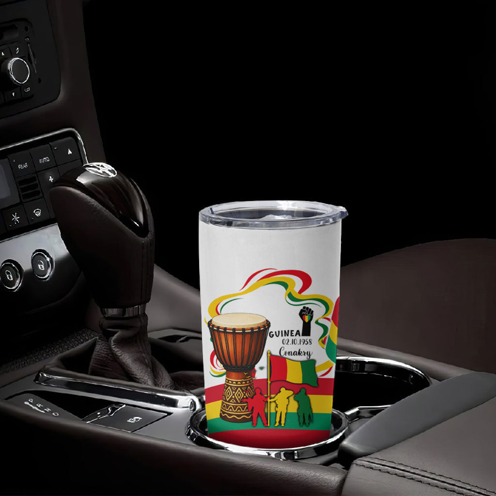 Guinea Independence Day Conakry Tumbler Cup African Flag Djembe Drum Freedom