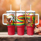 Guinea Independence Day Conakry Tumbler With Handle African Flag Djembe Drum Freedom