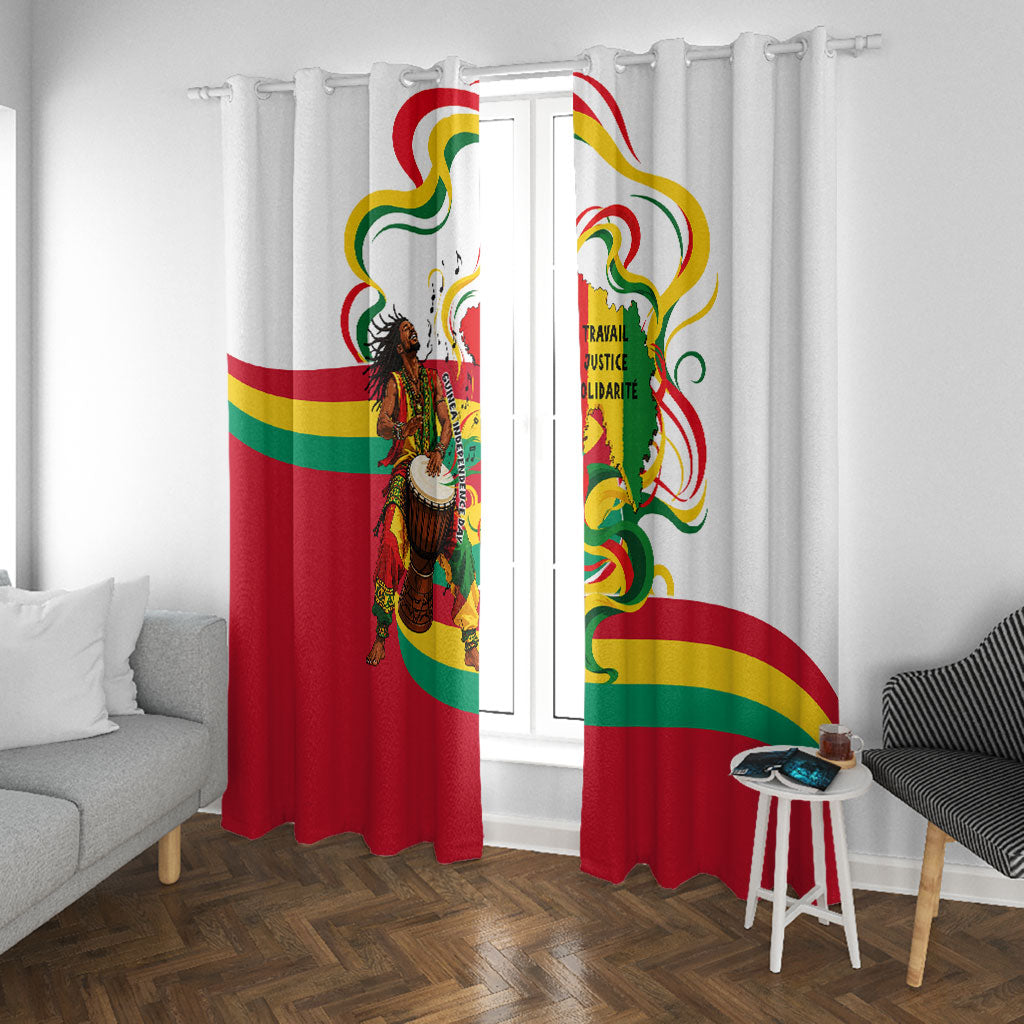 Guinea Independence Day Conakry Window Curtain African Flag Djembe Drum Freedom