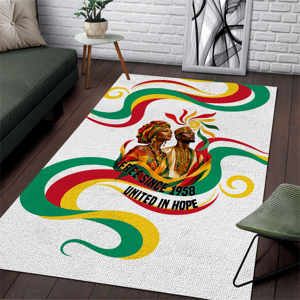 Guinea Independence Day 1958 Area Rug Guinee Independante Flag