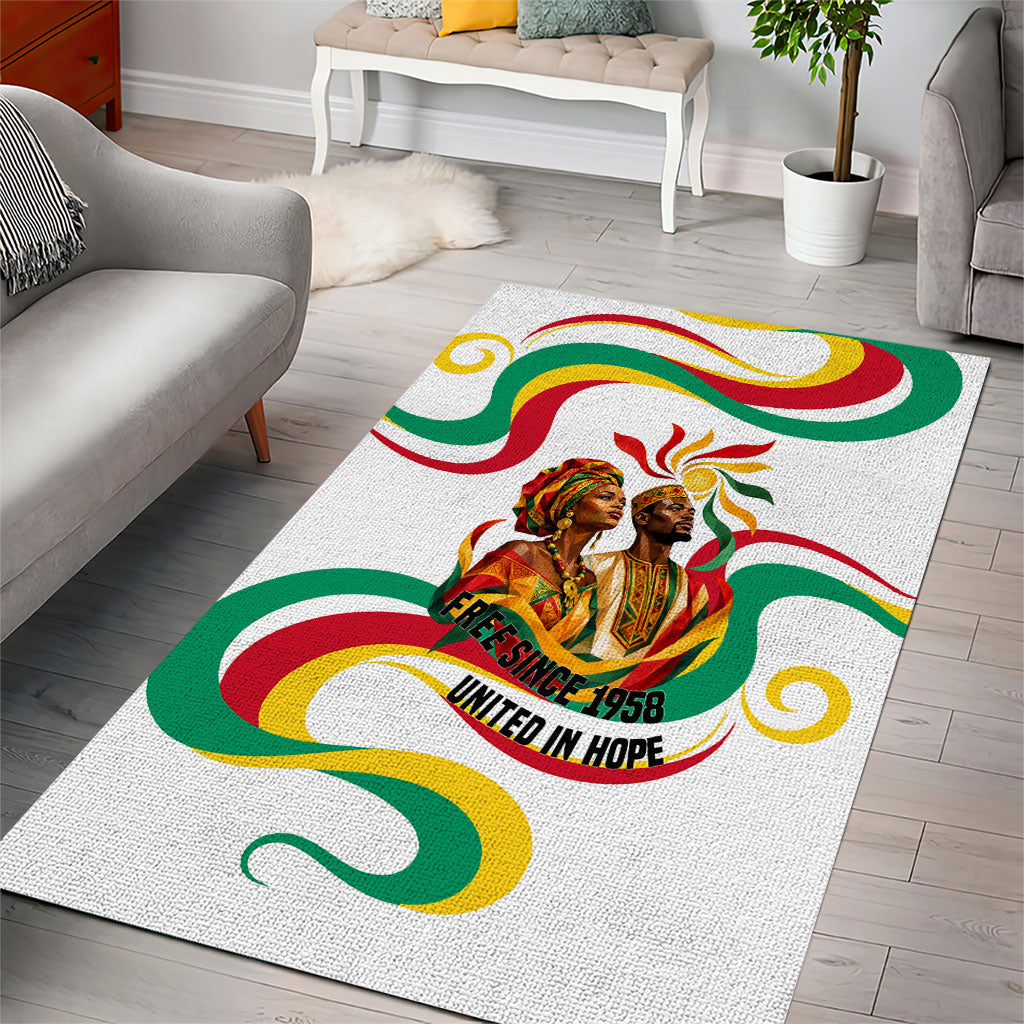 Guinea Independence Day 1958 Area Rug Guinee Independante Flag