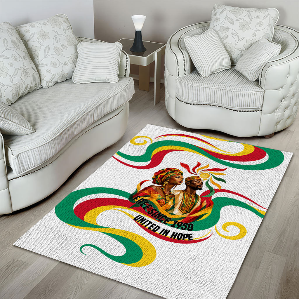Guinea Independence Day 1958 Area Rug Guinee Independante Flag