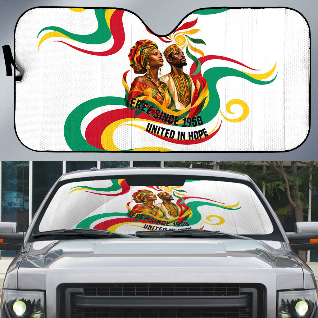 Guinea Independence Day 1958 Auto Sun Shade Guinee Independante Flag