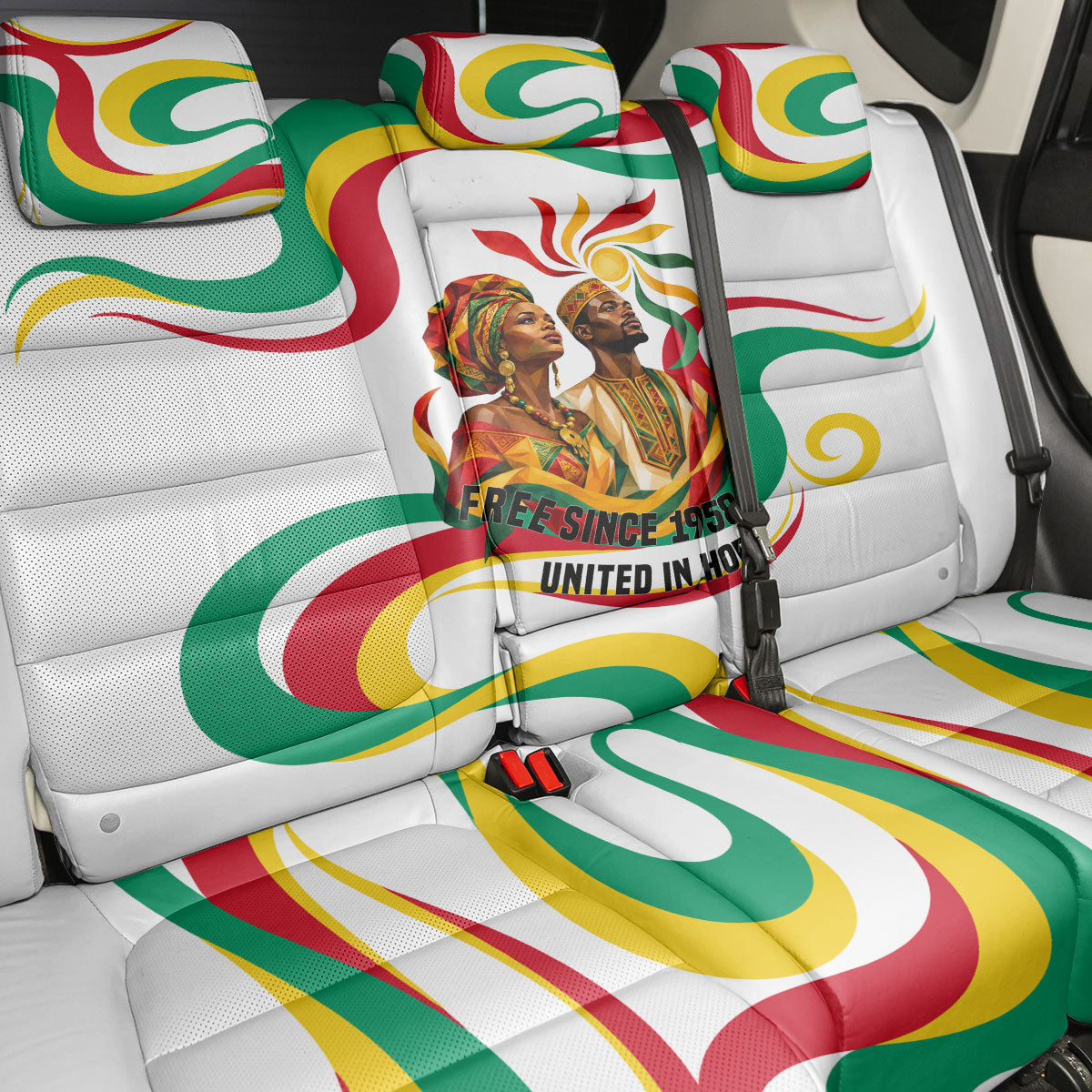 Guinea Independence Day 1958 Back Car Seat Cover Guinee Independante Flag