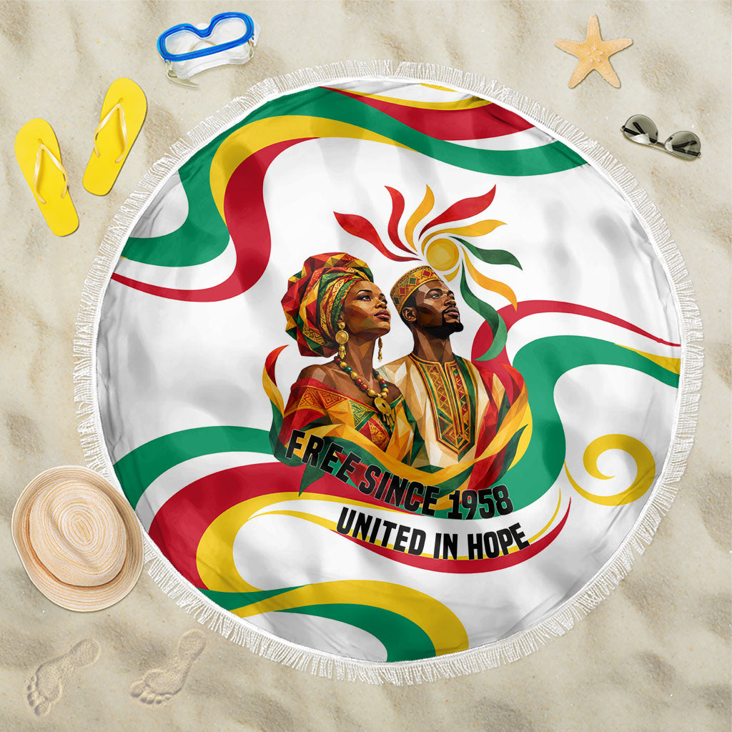 Guinea Independence Day 1958 Beach Blanket Guinee Independante Flag