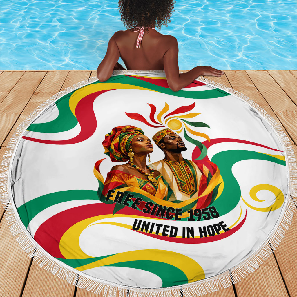 Guinea Independence Day 1958 Beach Blanket Guinee Independante Flag