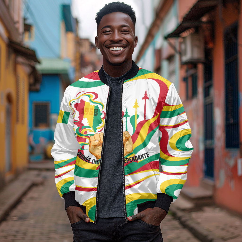 Guinea Independence Day 1958 Bomber Jacket Guinee Independante Flag
