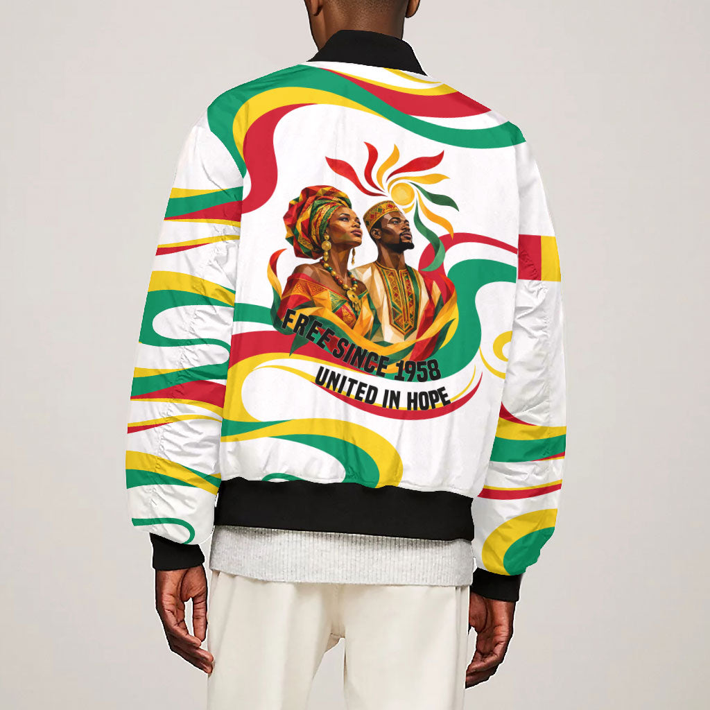 Guinea Independence Day 1958 Bomber Jacket Guinee Independante Flag
