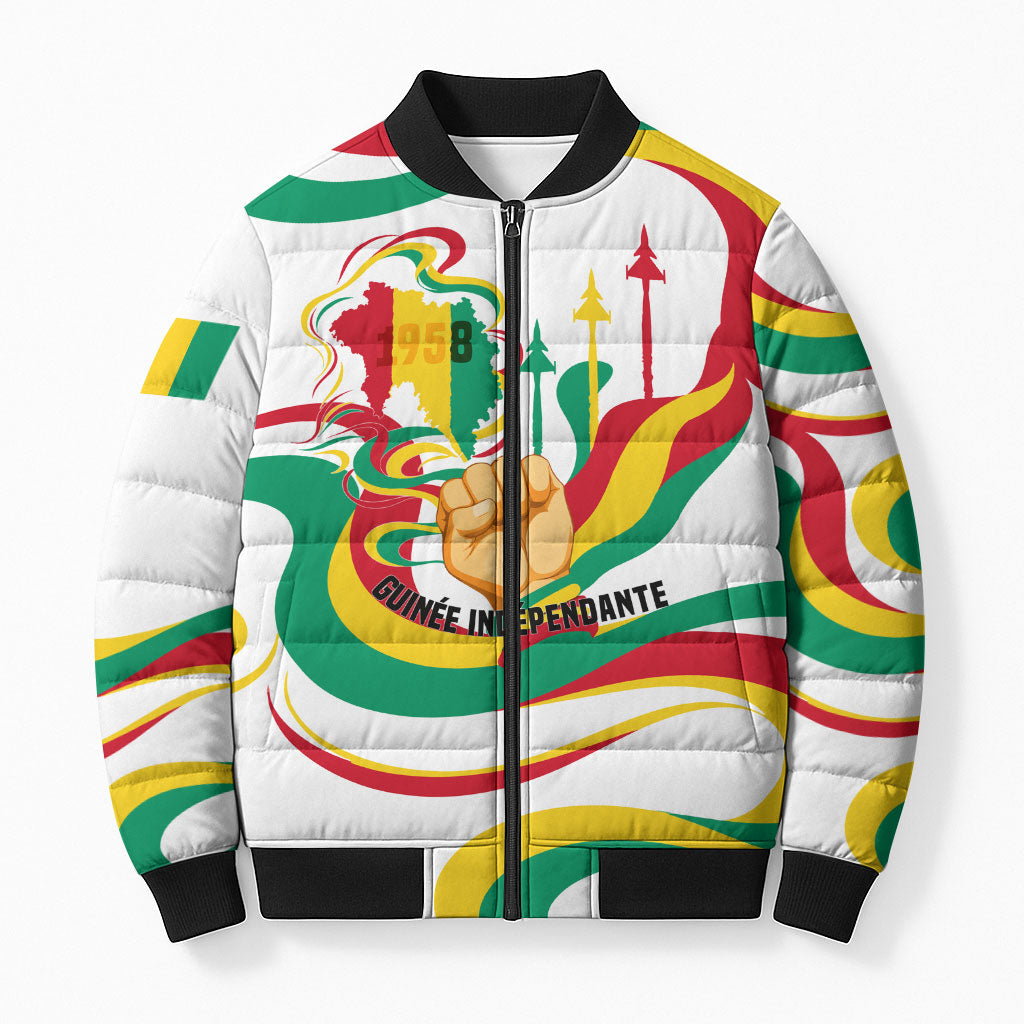 Guinea Independence Day 1958 Bomber Puffer Jacket Guinee Independante Flag