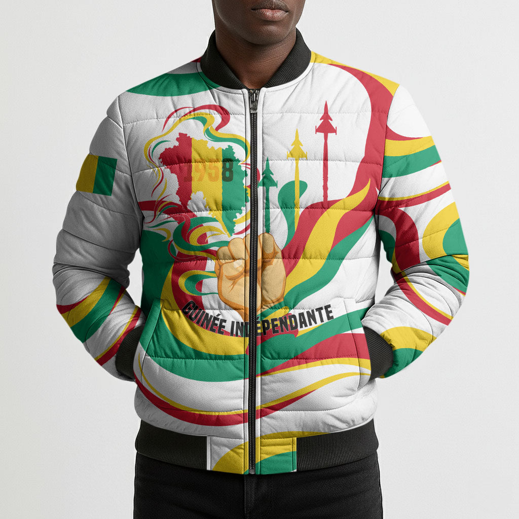 Guinea Independence Day 1958 Bomber Puffer Jacket Guinee Independante Flag