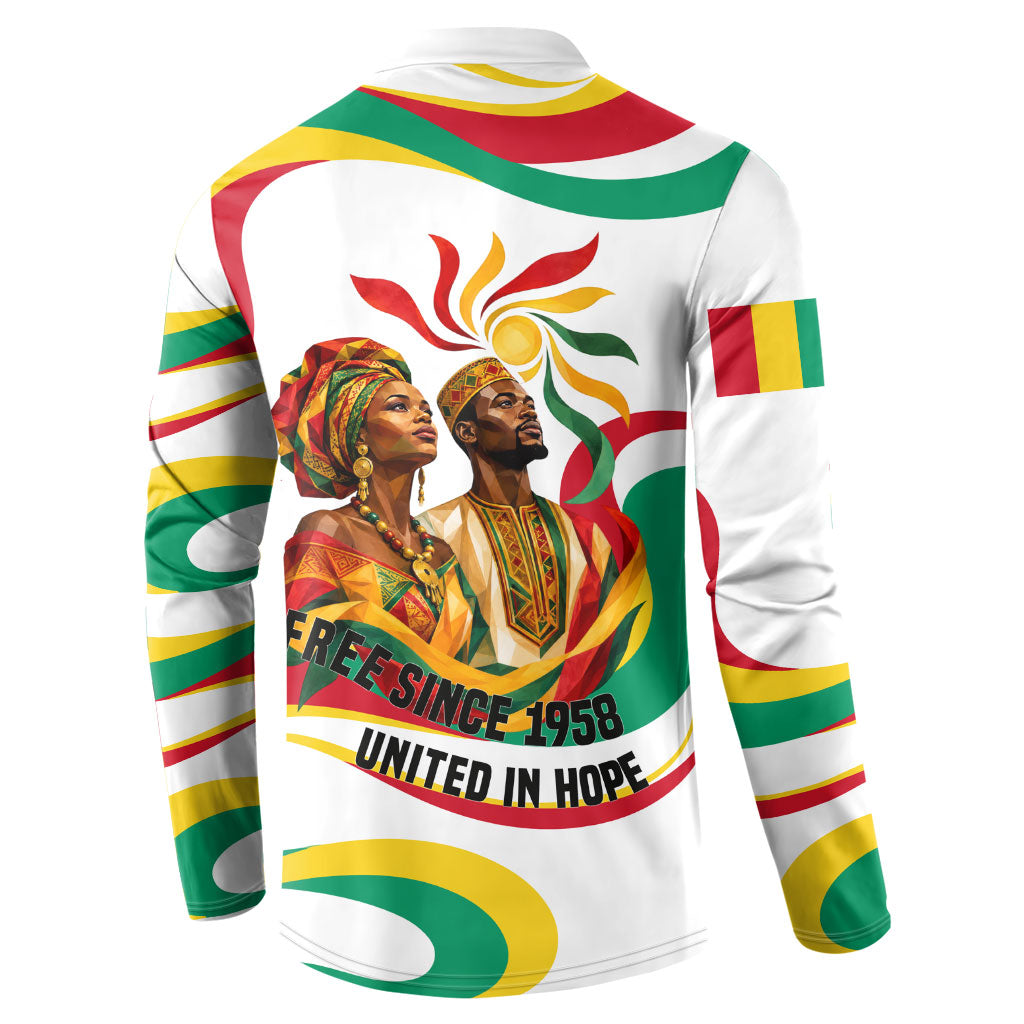 Guinea Independence Day 1958 Button Sweatshirt Guinee Independante Flag