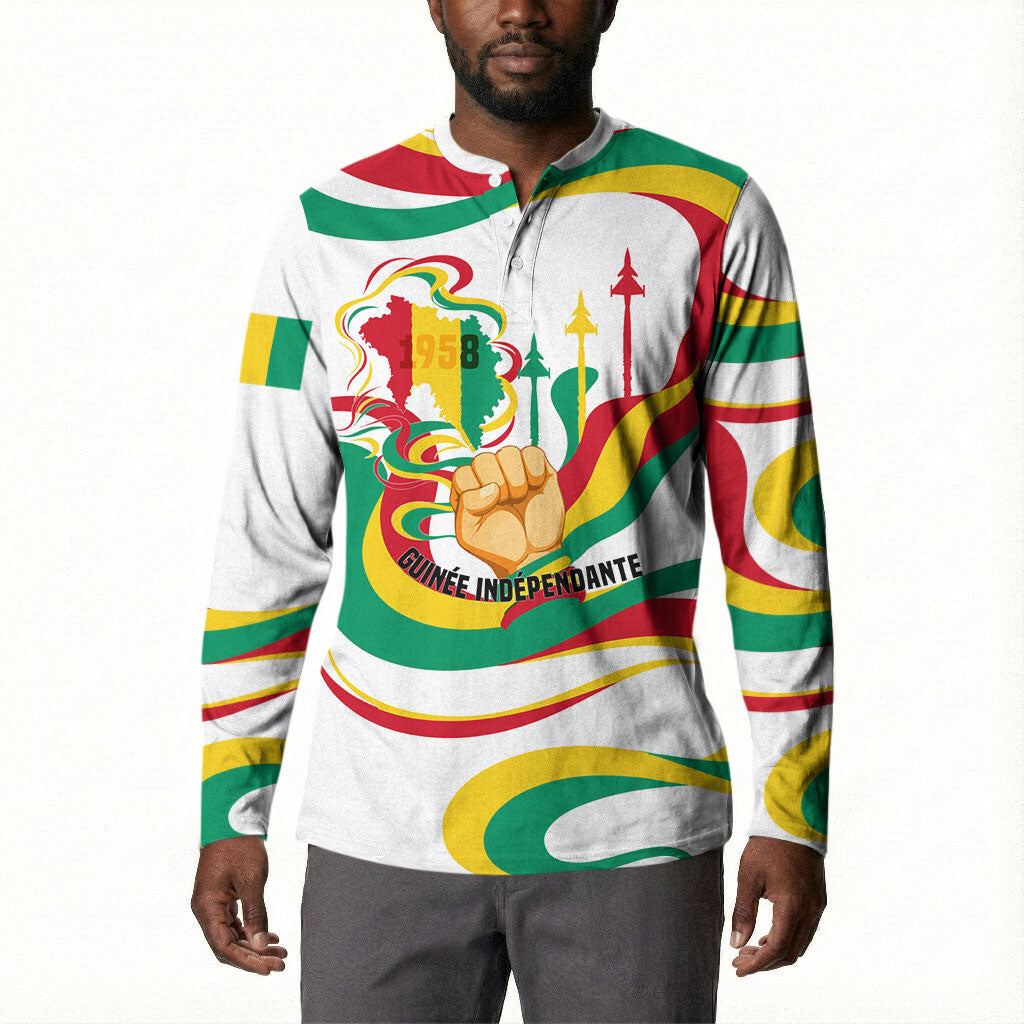 Guinea Independence Day 1958 Button Sweatshirt Guinee Independante Flag